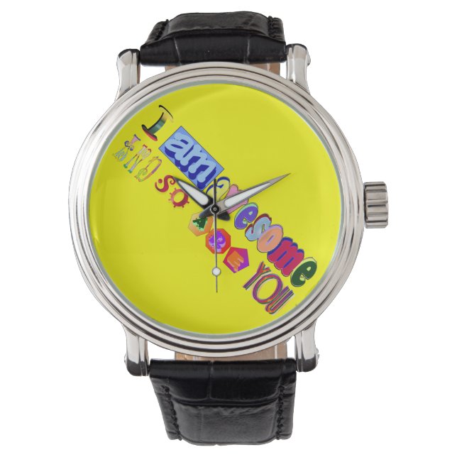 Ik ben Geweldige Tijdstuk Horloge (Voorkant)