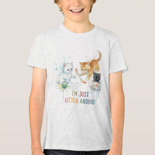 "Ik ben gewoon aan het katten" Katten Punt T-shirt