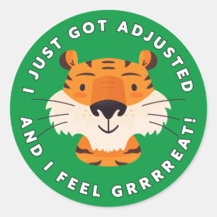 Ik ben gewoon aangepast en ik voel me griezelig. ronde sticker