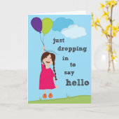 Ik ben gewoon binnengevallen om Hallo te zeggen. Kaart (Gele Bloem)