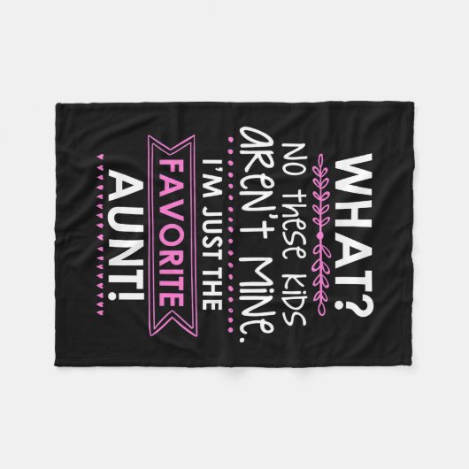 Ik ben gewoon de favoriete tante fleece deken (Voorkant (Horizontaal))