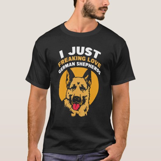 Ik ben gewoon dol op Duitse Herders T-shirt (Voorkant)