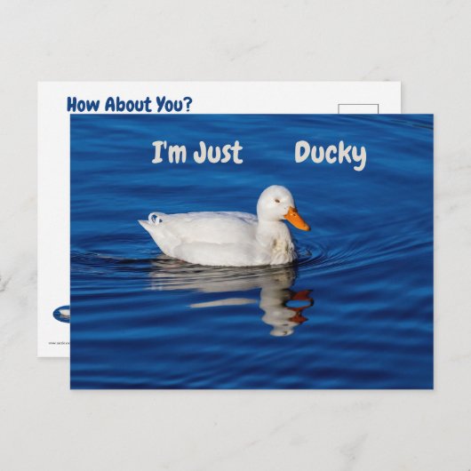 Ik ben gewoon Ducky Briefkaart (Voorkant / Achterkant)