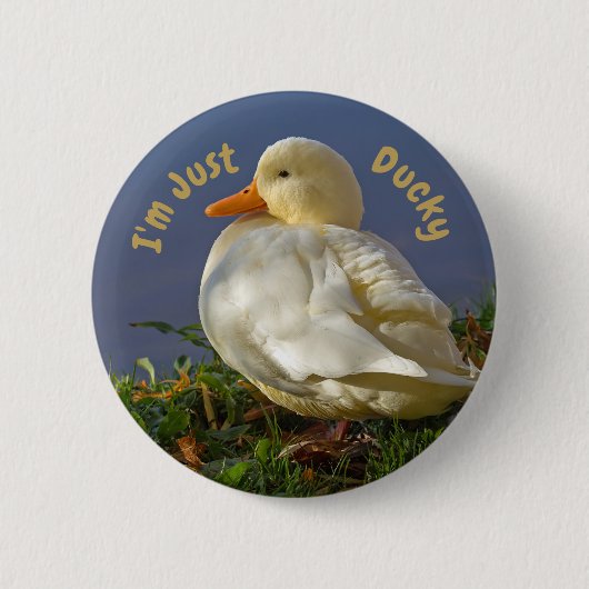 Ik ben gewoon Ducky Ronde Button 5,7 Cm (Voorkant)