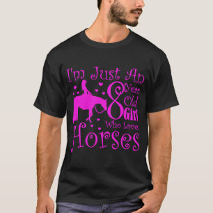 Ik ben gewoon een 8-jarig meisje dat van paarden h t-shirt