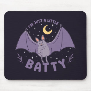 Ik ben gewoon een beetje grappig Halloween Bat Pun Muismat