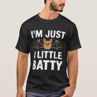 Ik ben gewoon een beetje grappig Halloween Bat Pun T-shirt
