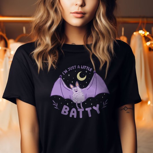 Ik ben gewoon een beetje grappig Halloween Bat Pun T-shirt