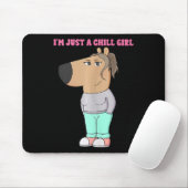 Ik ben gewoon een chill girl meme grappige chill 4 muismat (Met muis)