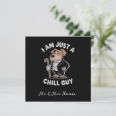 Ik ben gewoon een Chill Guy Funny Meme Kaart (Staand voorkant)