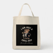 Ik ben gewoon een Chill Guy Funny Meme Tote Bag (Achterkant)