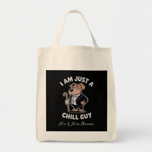 Ik ben gewoon een Chill Guy Funny Meme Tote Bag (Voorkant)