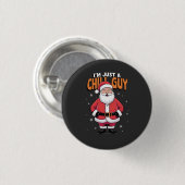 Ik ben gewoon een Chill Guy Meme Kerst Grappig 202 Ronde Button 3,2 Cm (Voorkant /achterkant)