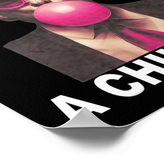 Ik ben gewoon een chill guy trump bubble gum grapp poster (Hoek)