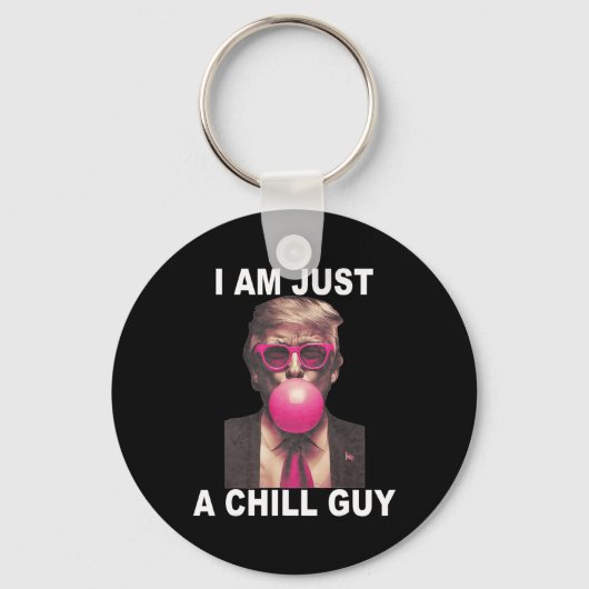 Ik ben gewoon een chill guy trump bubble gum grapp sleutelhanger (Voorkant)
