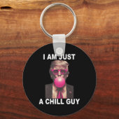 Ik ben gewoon een chill guy trump bubble gum grapp sleutelhanger (Voorkant)