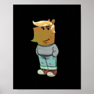 Ik ben gewoon een chill guy trump kapsel hond poster
