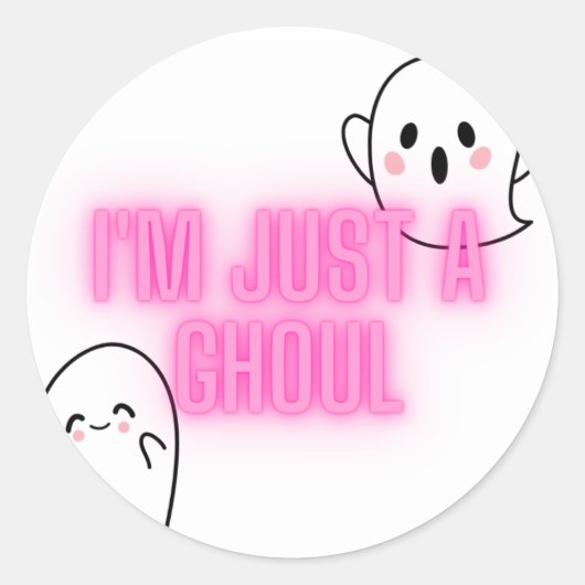 "Ik ben gewoon een Ghoul" Sticker (Voorkant)