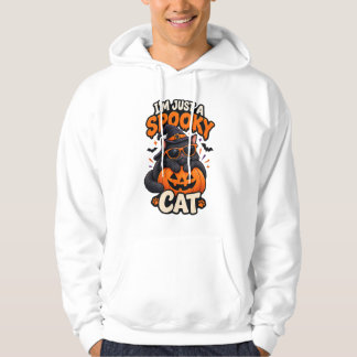 Ik ben gewoon een griezelige kat Halloween Zwarte Hoodie