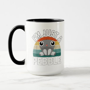 Ik ben gewoon een kiezelsteen, pebble kids t-shirt mok