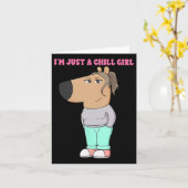 Ik ben gewoon een koele meid Meme grappig chill  Kaart (Gele Bloem)