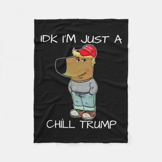 Ik ben gewoon een koude Trump grappige meme Fleece Deken (Voorkant)