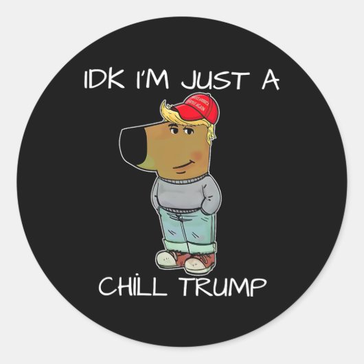 Ik ben gewoon een koude Trump grappige meme Ronde Sticker (Voorkant)