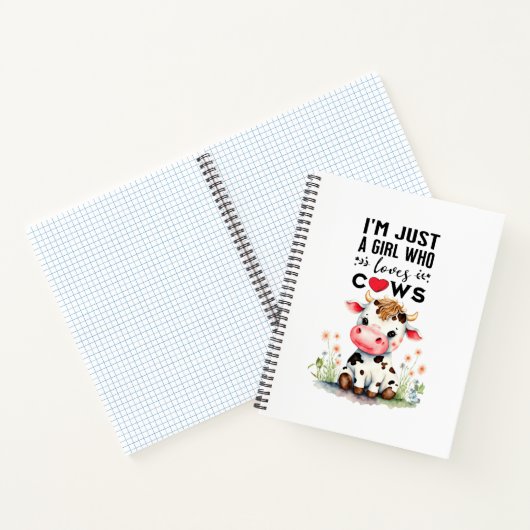 Ik Ben Gewoon Een Meis Die Van Koeien Houdt Spiraa Notitieboek (Binnen)