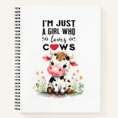 Ik Ben Gewoon Een Meis Die Van Koeien Houdt Spiraa Notitieboek (Voorkant)