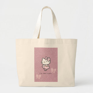 Ik ben gewoon een meisje boodschappentas grote tote bag