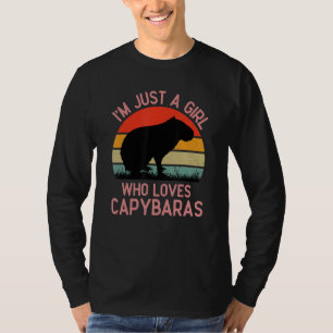 Ik ben gewoon een meisje dat grappige capibara-lie t-shirt