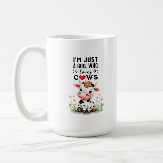 Ik ben gewoon een meisje dat houdt van Koeien Clas Koffiemok (Links)