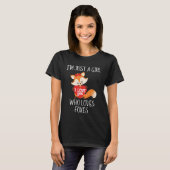 Ik ben gewoon een meisje dat van Foxes houdt T-shirt (Voorkant volledig)