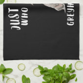 Ik ben gewoon een meisje dat van Greyhounds Honden Theedoek (Gevouwen)