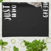 Ik ben gewoon een meisje dat van Greyhounds Honden Theedoek (Gevouwen)