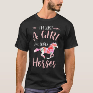 Ik ben gewoon een meisje dat van het Boerderij van T-shirt
