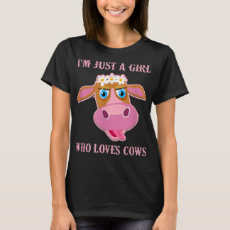 Ik ben gewoon een meisje dat van Koeien houdt Bloe T-shirt