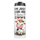Ik ben gewoon een meisje dat van Koeien houdt Thermosbeker (Voorkant)