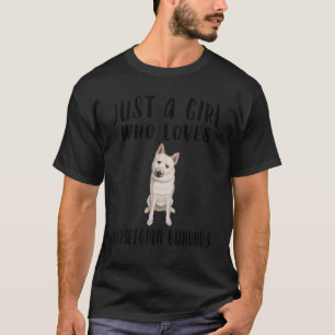 Ik ben gewoon een meisje dat van Noorse Buhunds Do T-shirt