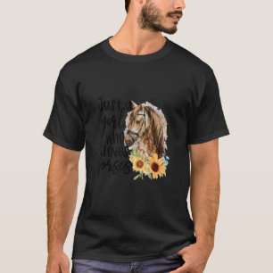 Ik ben gewoon een meisje dat van Paarden Paarden Z T-shirt