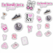 Ik ben gewoon een meisje sticker Vinyl Sticker (Voorkant)