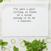 Ik ben gewoon een meisje theedoek (Gevouwen)