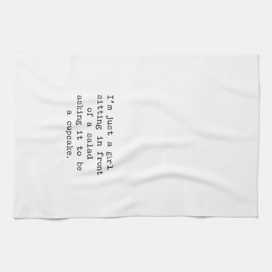 Ik ben gewoon een meisje theedoek (Horizontaal)