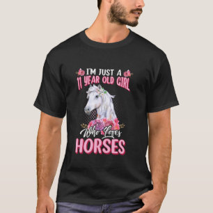 Ik ben gewoon een meisje van 11 dat van paarden ho t-shirt