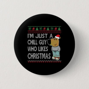 Ik ben gewoon een relaxte kerel die leuke Kerstmis Ronde Button 5,7 Cm