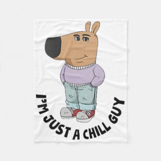 Ik ben gewoon een relaxte kerel  fleece deken (Voorkant)