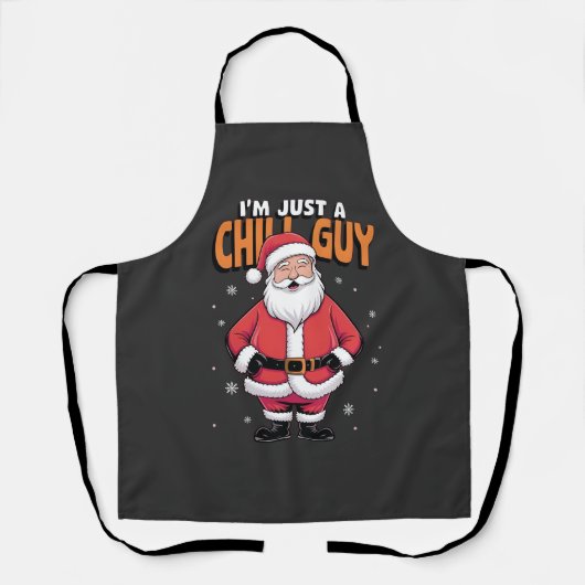Ik ben gewoon een relaxte kerel Meme Kerstmis Grap Schort (Voorkant)