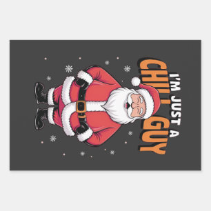 Ik ben gewoon een relaxte vent Meme Kerst Grappig  Inpakpapier Vel