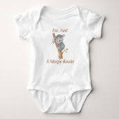 Ik ben gewoon een Slapy Koala Cute Baby Design Romper (Voorkant)