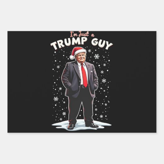 Ik ben gewoon een Trump Guy Chill Guy Kerstman Inpakpapier Vel (Voorkant 3)